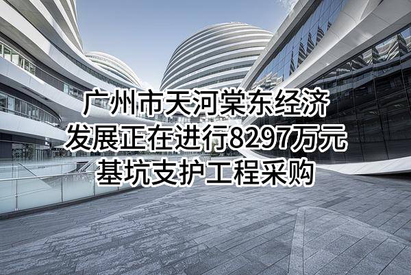 广州市天河棠东经济发展有限公司正在进行8297万元基坑支护工程采购