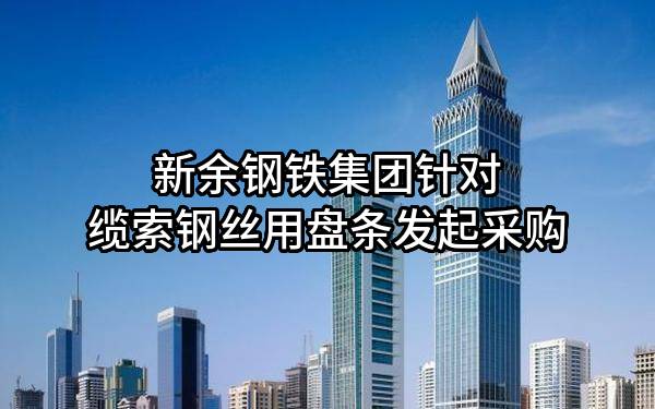 新余钢铁集团有限公司针对缆索钢丝用盘条发起采购