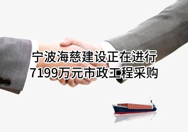 宁波海慈建设有限公司正在进行7199万元市政工程采购