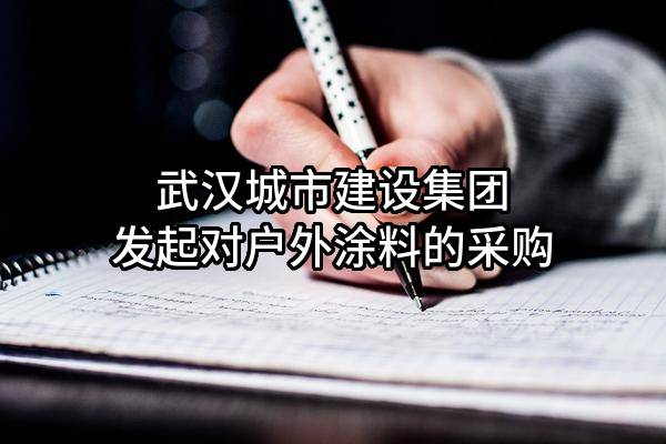 武汉城市建设集团有限公司发起对户外涂料的采购