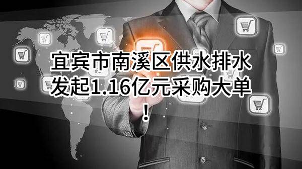宜宾市南溪区供水排水有限公司最新发起1.16亿元采购大单！