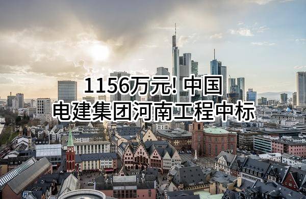 1156万元! 中国电建集团河南工程有限公司中标