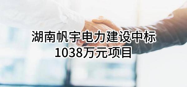 湖南帆宇电力建设有限公司中标1038万元项目