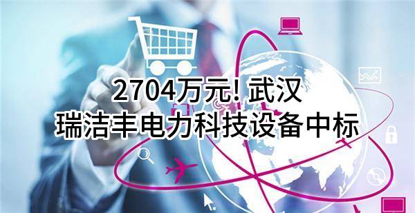 2704万元! 武汉瑞洁丰电力科技设备有限公司中标
