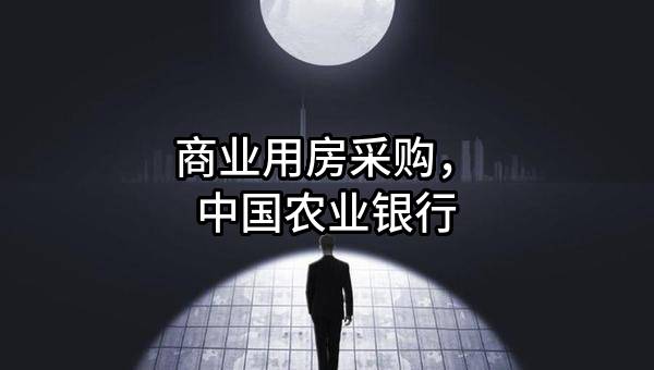 商业用房采购，中国农业银行股份有限公司