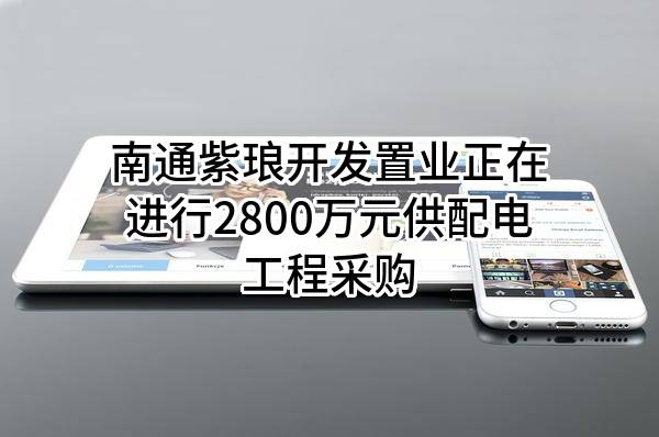 南通紫琅开发置业有限公司正在进行2800万元供配电工程采购