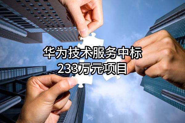 华为技术服务有限公司中标233万元项目