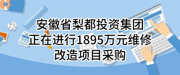 安徽省梨都投资集团有限公司正在进行1895万元维修改造项目采购