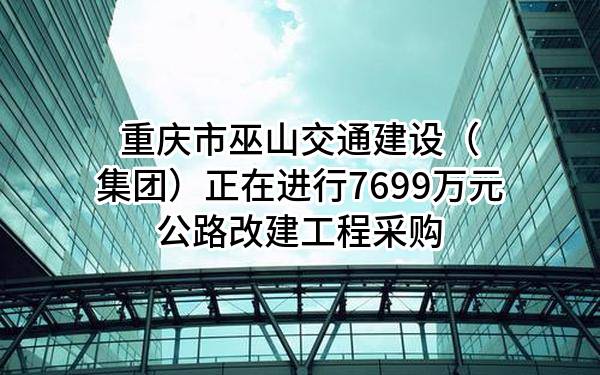 重庆市巫山交通建设（集团）有限公司正在进行7699万元公路改建工程采购