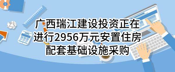广西瑞江建设投资有限责任公司正在进行2956万元安置住房配套基础设施采购