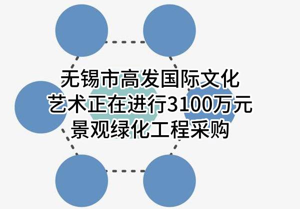 无锡市高发国际文化艺术有限公司正在进行3100万元景观绿化工程采购