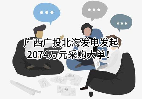 广西广投北海发电有限公司最新发起2074万元采购大单！