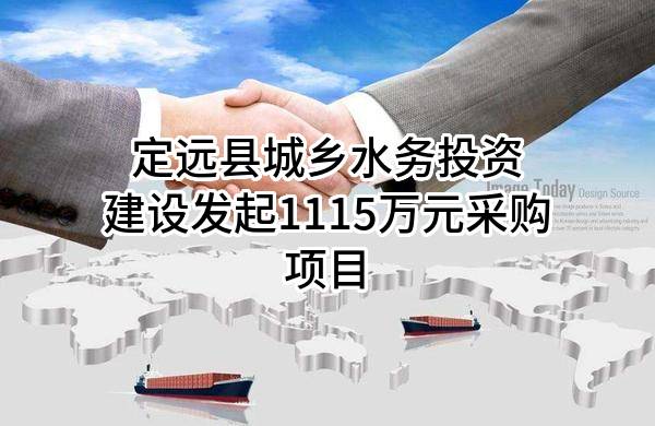 定远县城乡水务投资建设有限公司最新发起1115万元采购项目