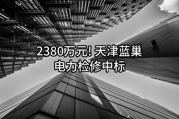 2380万元! 天津蓝巢电力检修有限公司中标