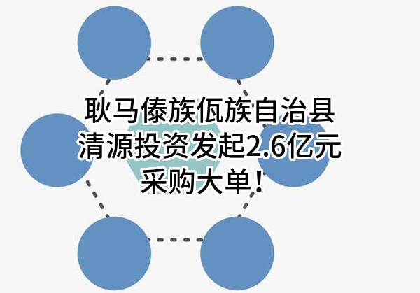 耿马傣族佤族自治县清源投资有限责任公司最新发起2.6亿元采购大单!