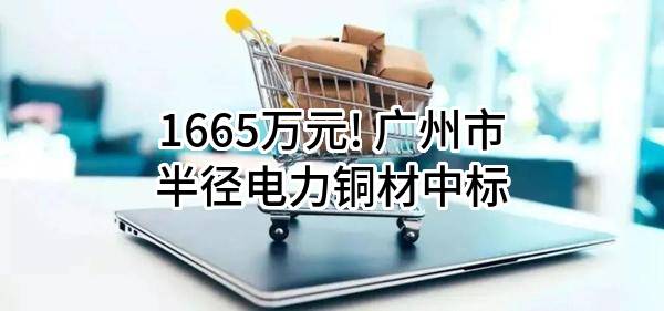 1665万元! 广州市半径电力铜材有限公司中标