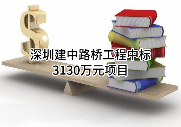 深圳建中路桥工程有限公司中标3130万元项目