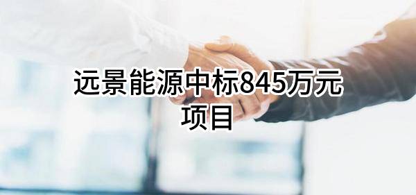 远景能源有限公司中标845万元项目