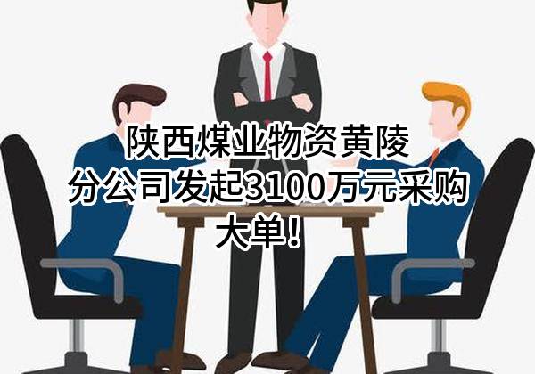 陕西煤业物资有限责任公司黄陵分公司最新发起3100万元采购大单！