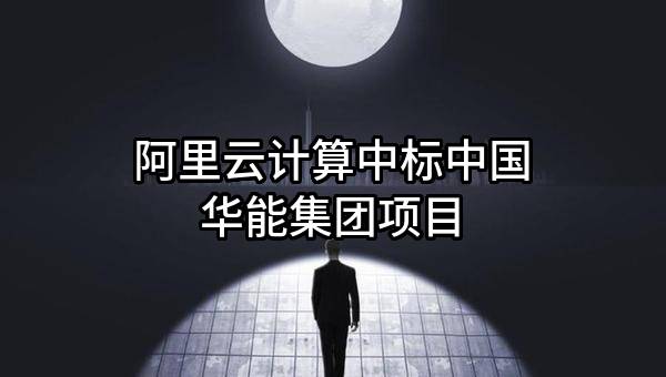 阿里云计算有限公司中标中国华能集团有限公司项目