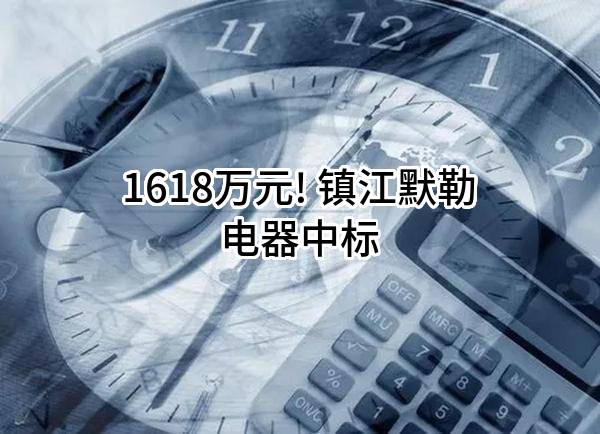 1618万元! 镇江默勒电器有限公司中标