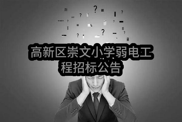 高新区崇文小学弱电工程招标公告(烟台高新技术产业开发区规划国土建设部)_烟台政府采购网