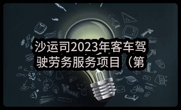 沙运司2023年客车驾驶劳务服务项目（第二次）_中国石油采购招标网