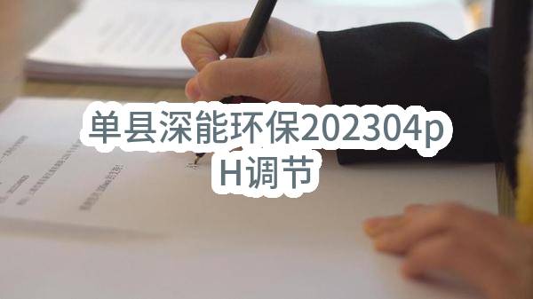 单县深能环保有限公司202304pH调节剂药剂采购项目SX-XJ-23-048-1中标候选人公示