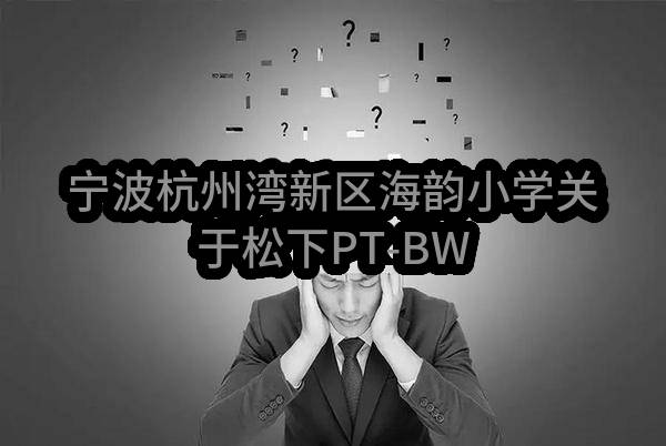 宁波杭州湾新区海韵小学关于松下PT-BW550C投影机的协议供货采购合同公告