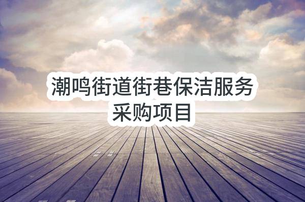 杭州市拱墅区人民政府潮鸣街道办事处潮鸣街道街巷保洁服务采购项目