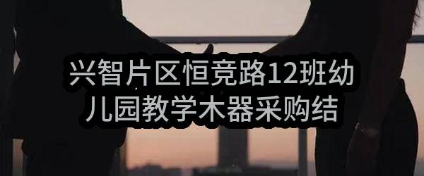 兴智片区恒竞路12班幼儿园教学木器采购结果公告