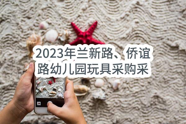 2023年兰新路、侨谊路幼儿园玩具采购采购公告