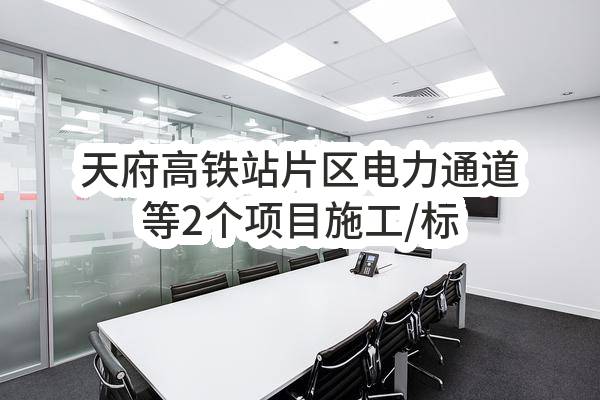 天府高铁站片区电力通道等2个项目施工/标段中标结果公示