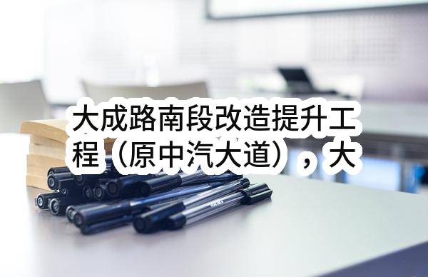 大成路南段改造提升工程（原中汽大道），大丰地铁沿线主干道维修改造工程施工电力迁改工程标段评标结果公示