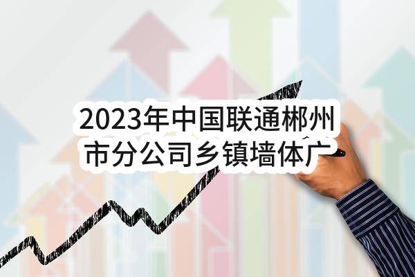 2023年中国联通郴州市分公司乡镇墙体广告项目中选候选人公示