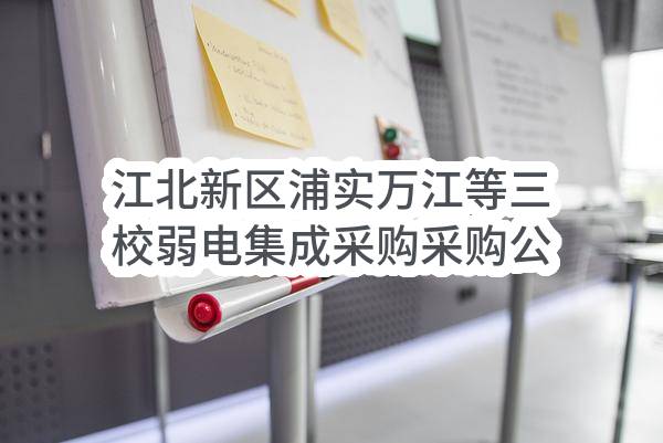 江北新区浦实万江等三校弱电集成采购采购公告