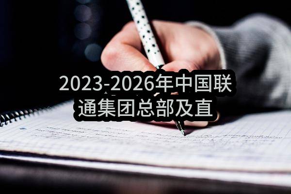 2023-2026年中国联通集团总部及直属楼宇安防系统维保服务（标段二）比选公告
