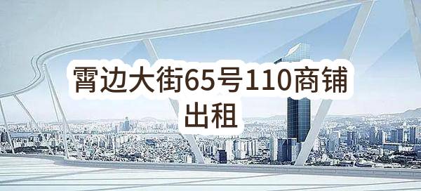 东莞市长安镇霄边股份经济联合社霄边大街65号110商铺出租