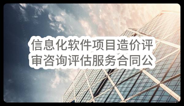 信息化软件项目造价评审咨询评估服务合同公示