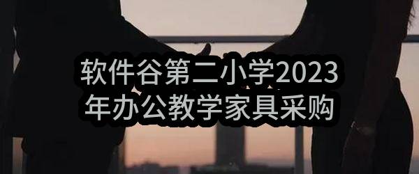 软件谷第二小学2023年办公教学家具采购成交公告