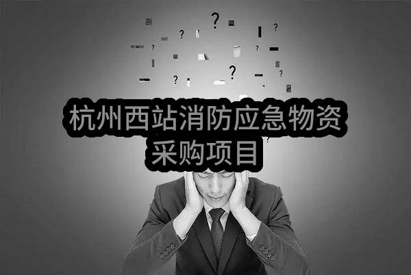 杭州西站枢纽管理委员会杭州西站消防应急物资采购项目