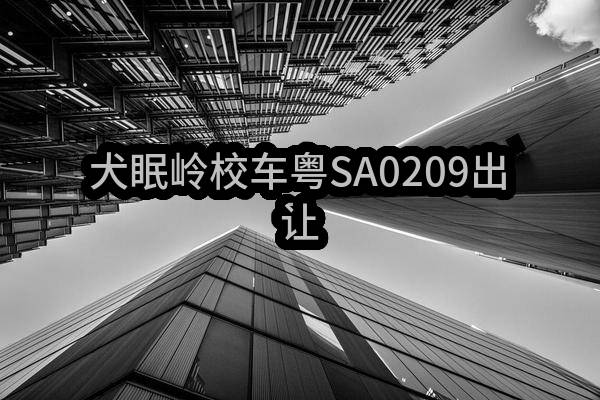 东莞市东城街道立新犬眠岭股份经济合作社犬眠岭校车粤SA0209出让