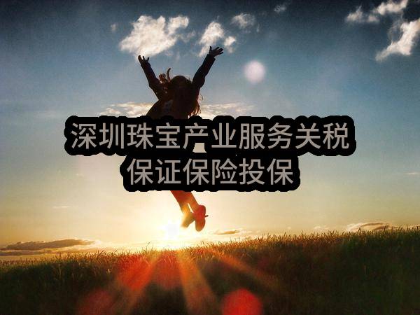深圳珠宝产业服务有限公司关税保证保险投保单