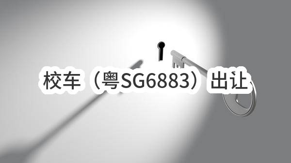 东莞市沙田镇稔洲股份经济联合社校车（粤SG6883）出让