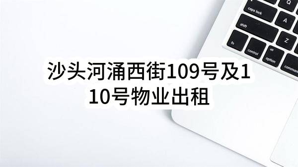 东莞市长安镇沙头沙区股份经济合作社沙头河涌西街109号及110号物业出租